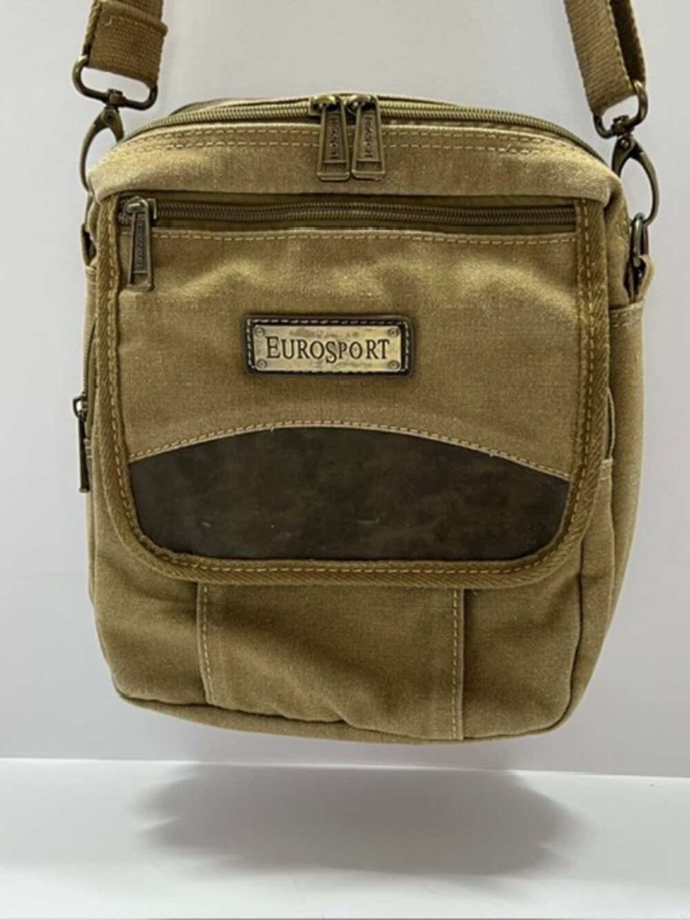 EUROSPORT Padded Canvas Crossbody Tablet/Ipad & Gear Messenger Travel Bag - Picture 2 of 13